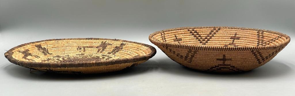 Two Antique Figural Apache Baskets - 5