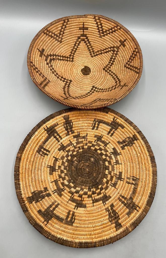 Two Antique Figural Apache Baskets - 8