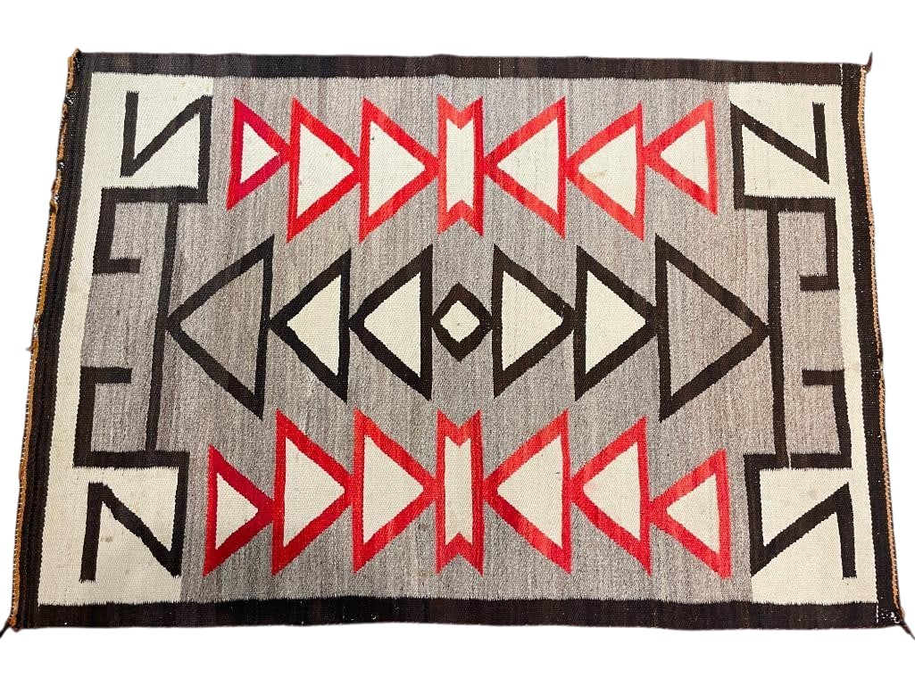 Vintage Non Regional Design Navajo Rug Circa 1950s (1 of 16)