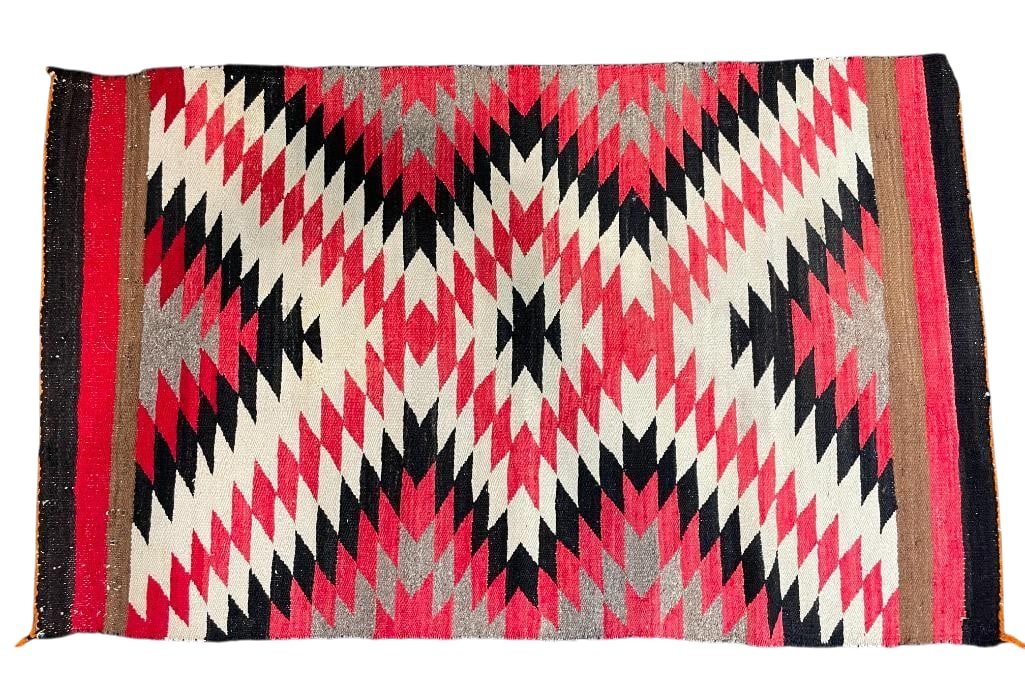 Vintage Navajo Eyedazzler Pattern Rug - Circa 1950s
