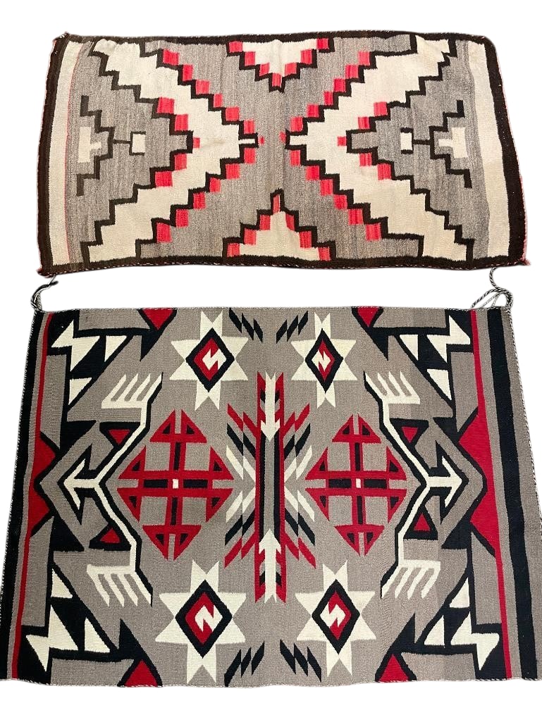 Two Non Regional Navajo Textiles Circa 1940 - 1950s (1 of 18)