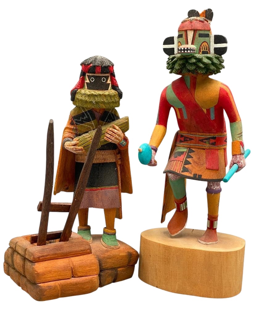 Two Hopi Kachinas - One by Woody Seweamaenewa (1 of 10)