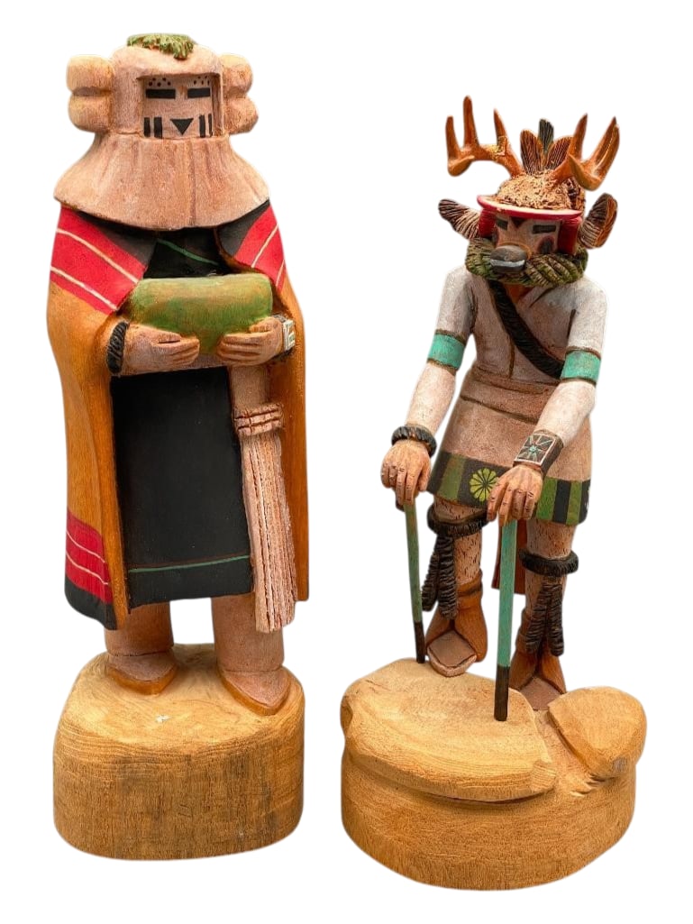Two Hopi Kachina Carvings by Clayton Kanitobe (1 of 11)