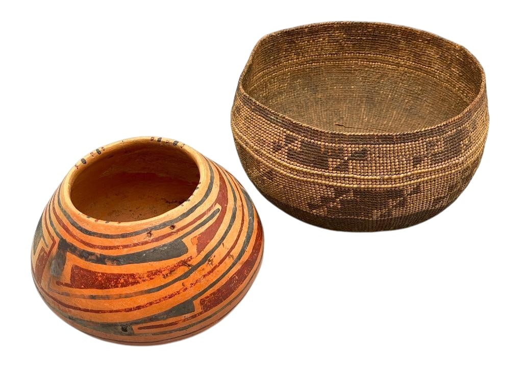 Northern California Hupa-Karuk Twined Basket and Casas Grandes Pot (1 of 9)