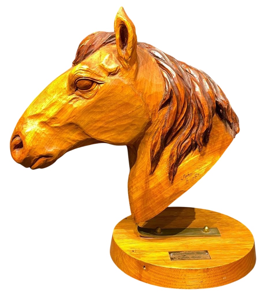 Cleveland Bay Horse Head Wood Carving by John Burke (1 of 11)