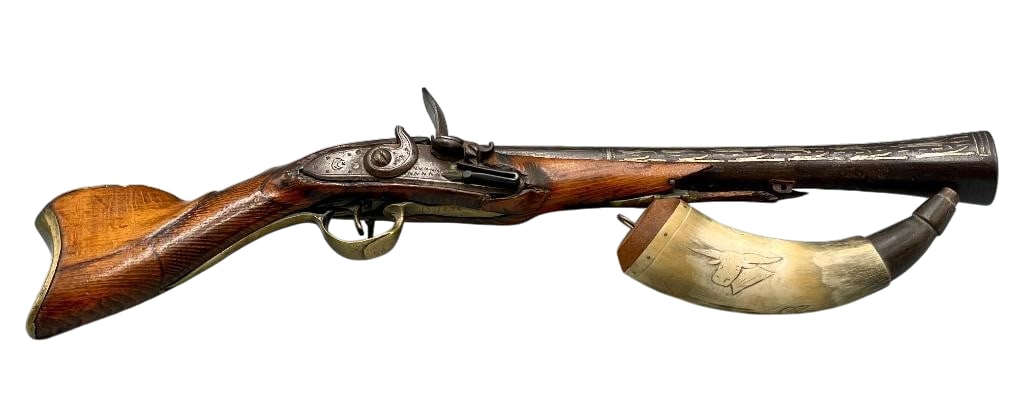 Circa Early 1800s Blunderbuss With Powder Horn (1 of 19)