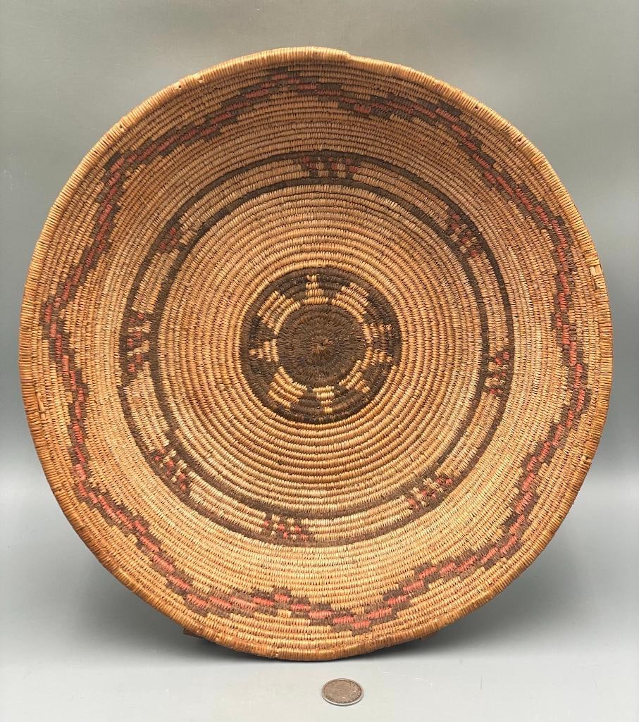 Antique Apache Polychrome Basket - 2