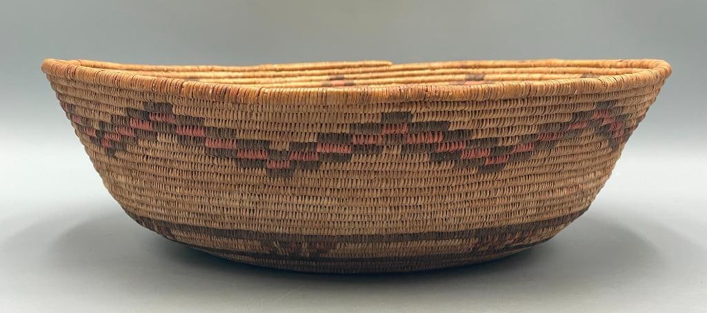 Antique Apache Polychrome Basket - 3