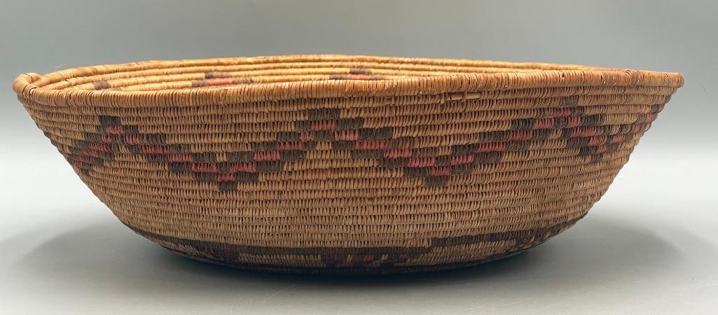 Antique Apache Polychrome Basket - 4