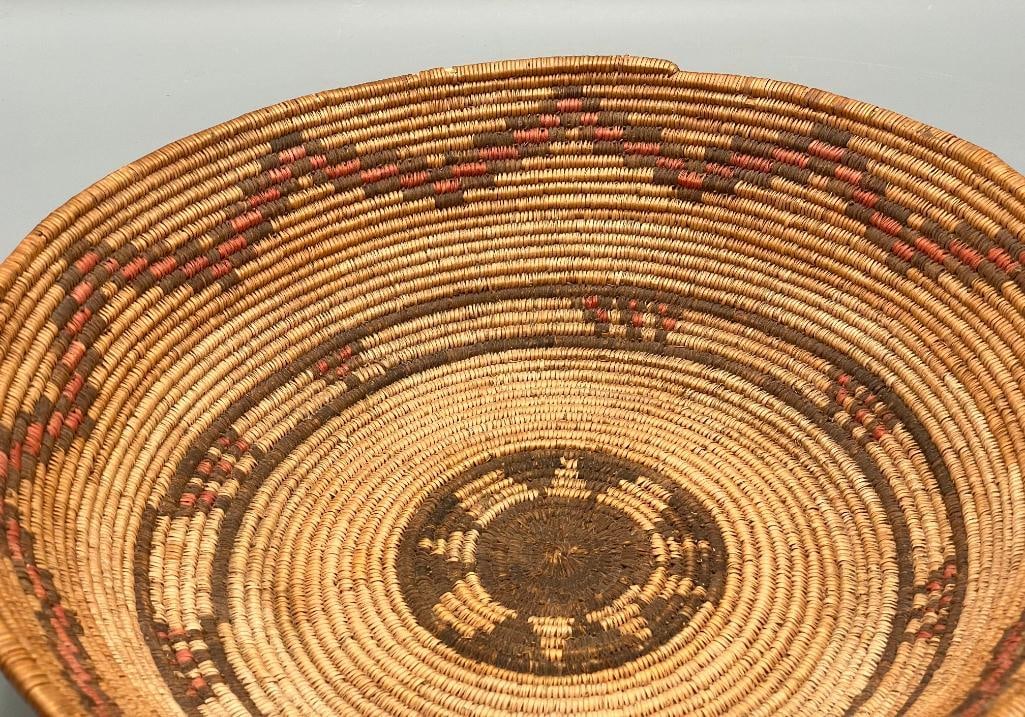 Antique Apache Polychrome Basket - 7