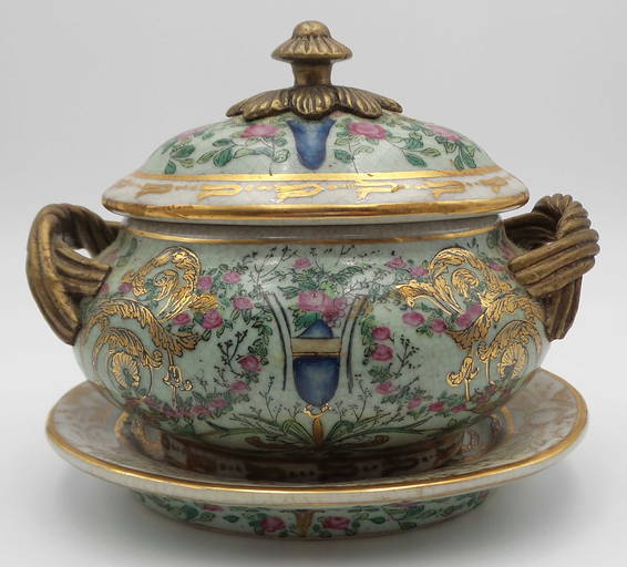 Antique United Wilson Juwc 1897 Lidded Porcelain Bowl