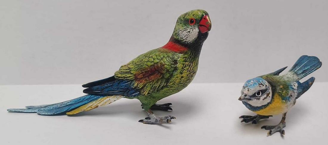 Vintage Austrian Style Hand Painted Bronze Birds (1 of 5)