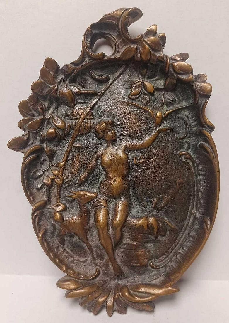 French Style Art Nouveau Bronze Tip Tray or Trinket Dish (1 of 2)