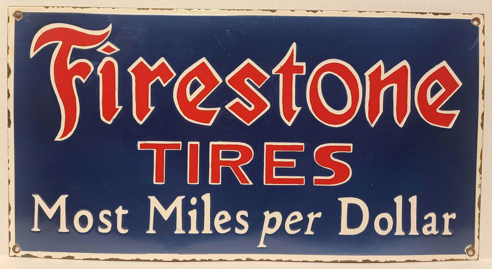 Vintage Porcelain Firestone Tires Advertising Sign (1 of 2)