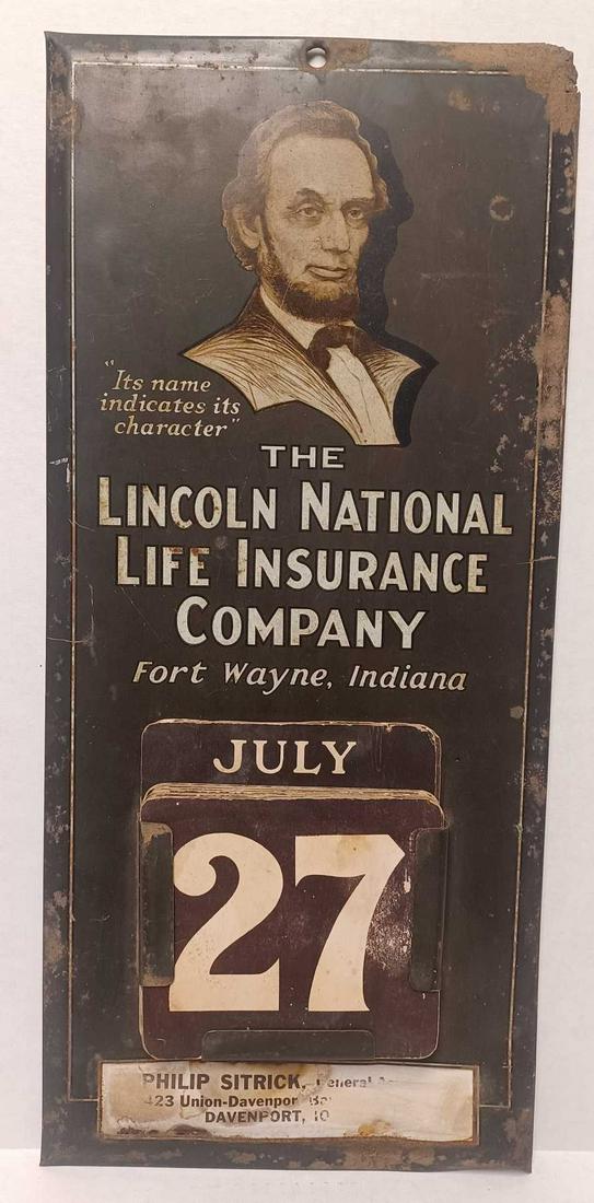 Vintage The Lincoln Insurance Calendar Advertising (1 of 5)
