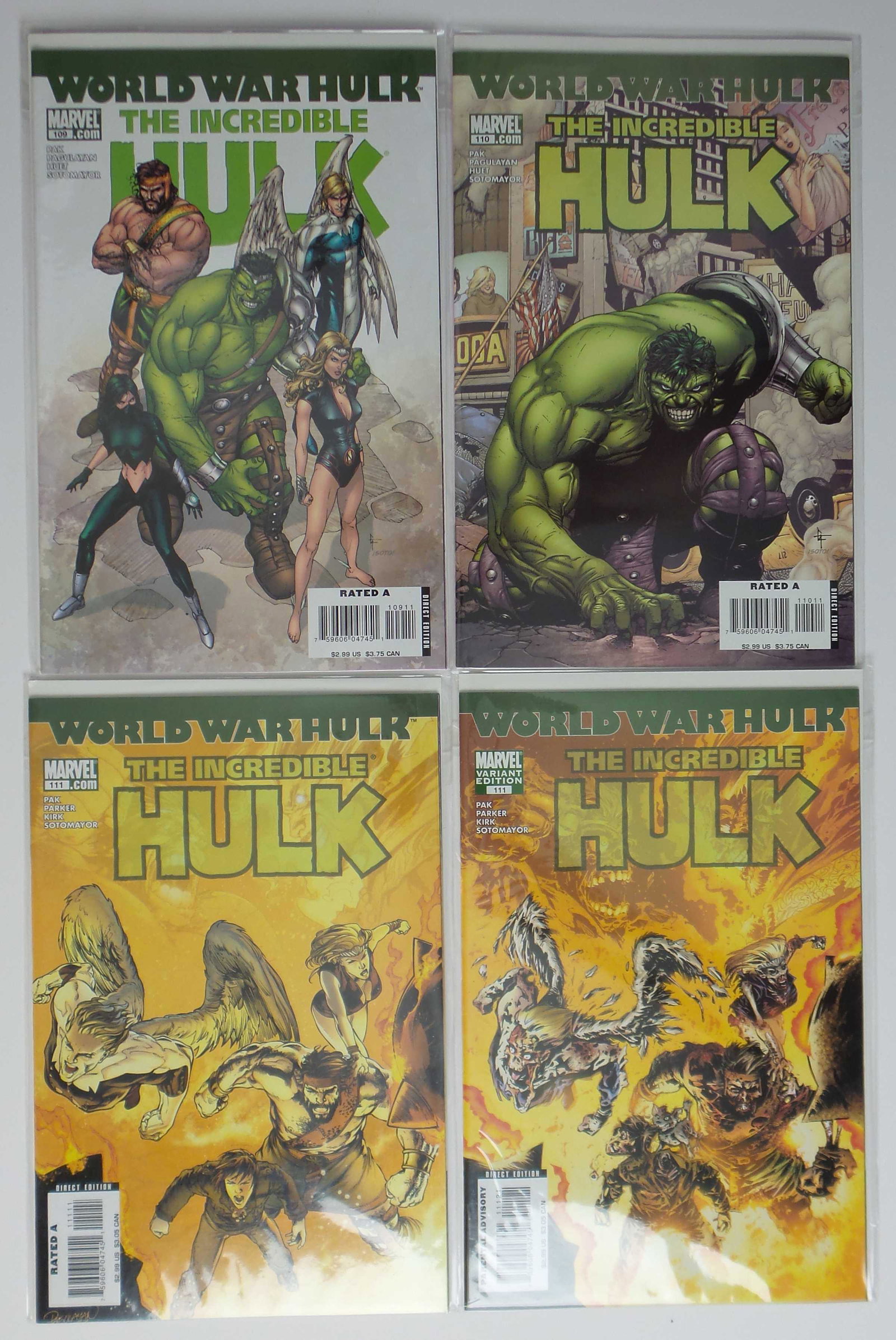 MARVEL World War Hulk (1999) Comic Books - Set of 8 (1 of 10)