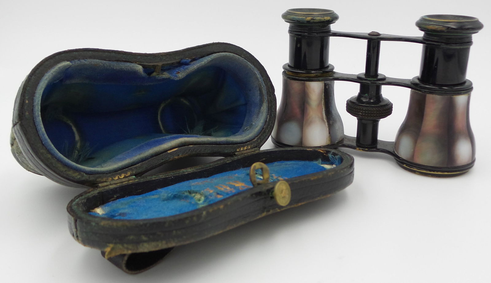 Antique 1900s European Mother of Pearl Opera Glasses /w Original Case (1 of 11)