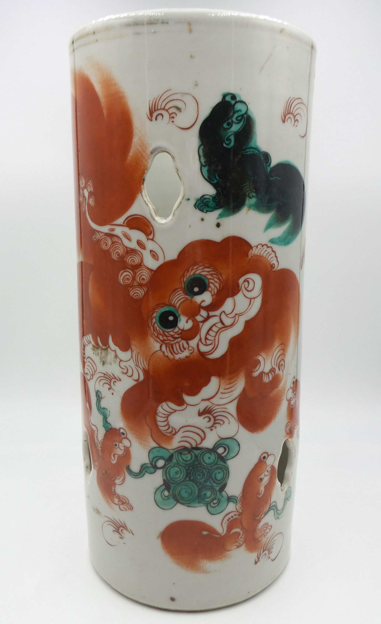 Antique Chinese Hand Painted Dragon Porcelain Vase - Marked (1 of 15)