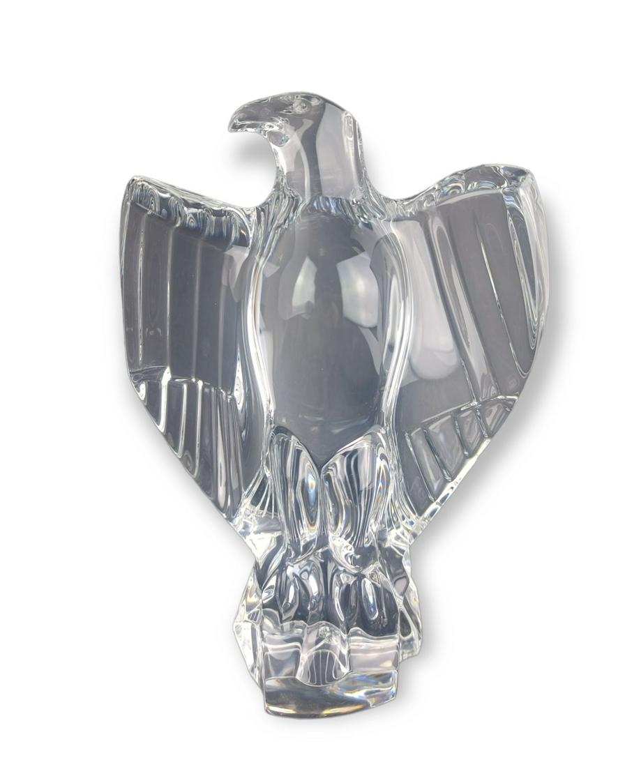 Beautiful BACCARAT French Crystal Eagle: Measures approx. 7" x 5". From the Collection Of Miguel A. Cruz Peraza.