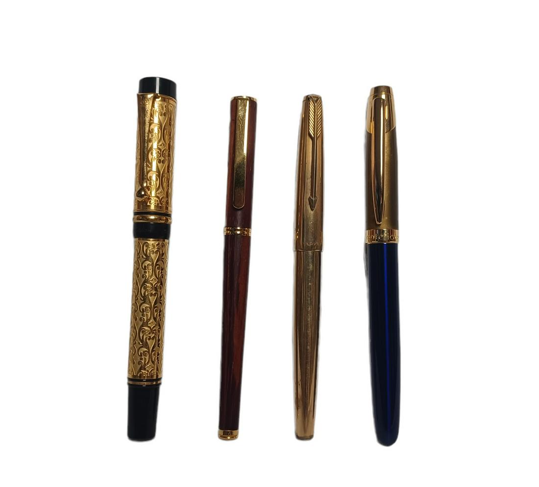 Lot of 4 Vintage Writing Pens. 3 Fountain, 1 Ballpoint (1 of 3)
