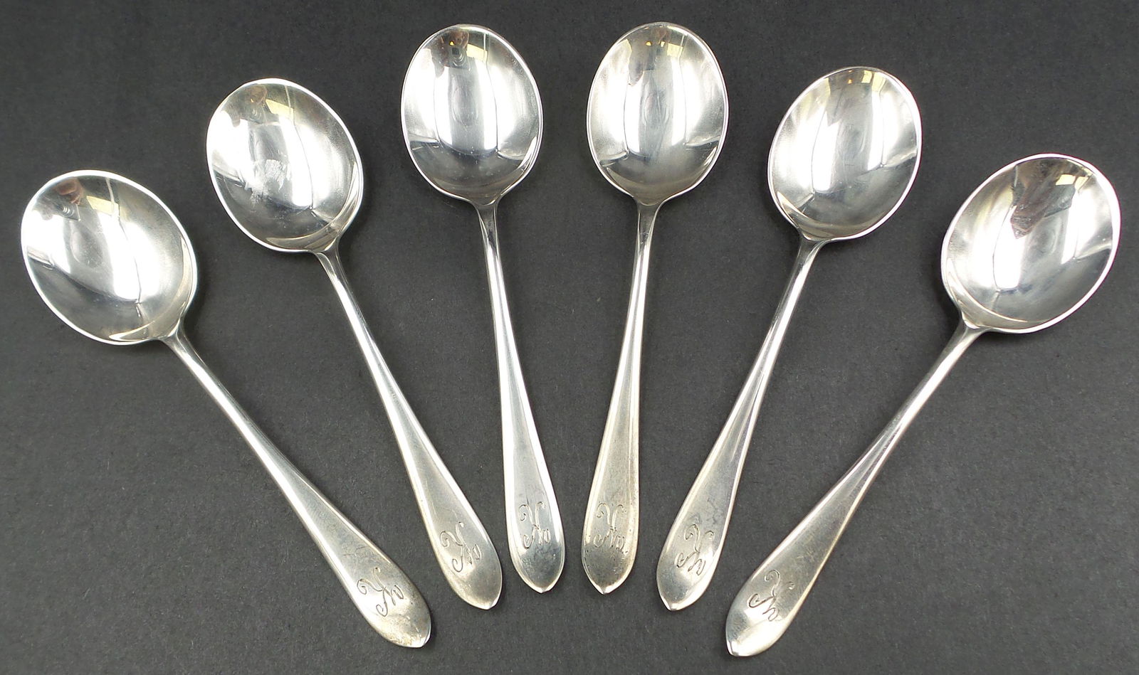 Lot of 6 Antique FRANK W. SMITH Sterling Silver Coffee/Tea Spoons (1 of 5)