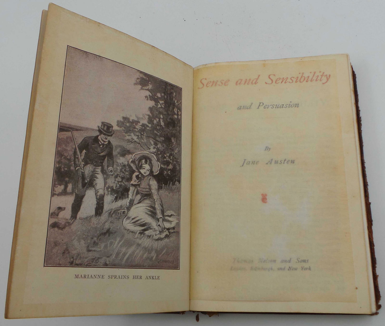 Antique JANE AUSTEN - Sense and Sensibility Leather Bound Pocket Book (1 of 10)