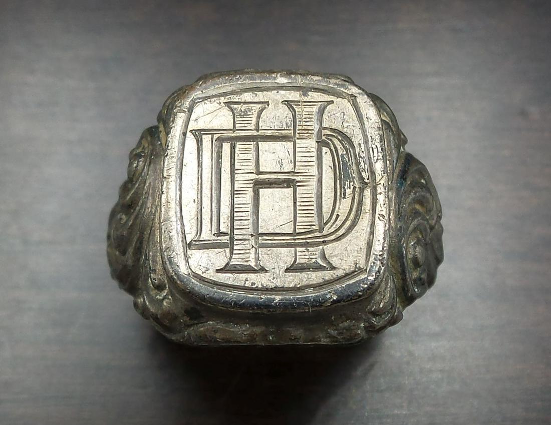 Vintage Art Deco European 835 Silver Aristocratic Seal / Signet Ring (1 of 6)
