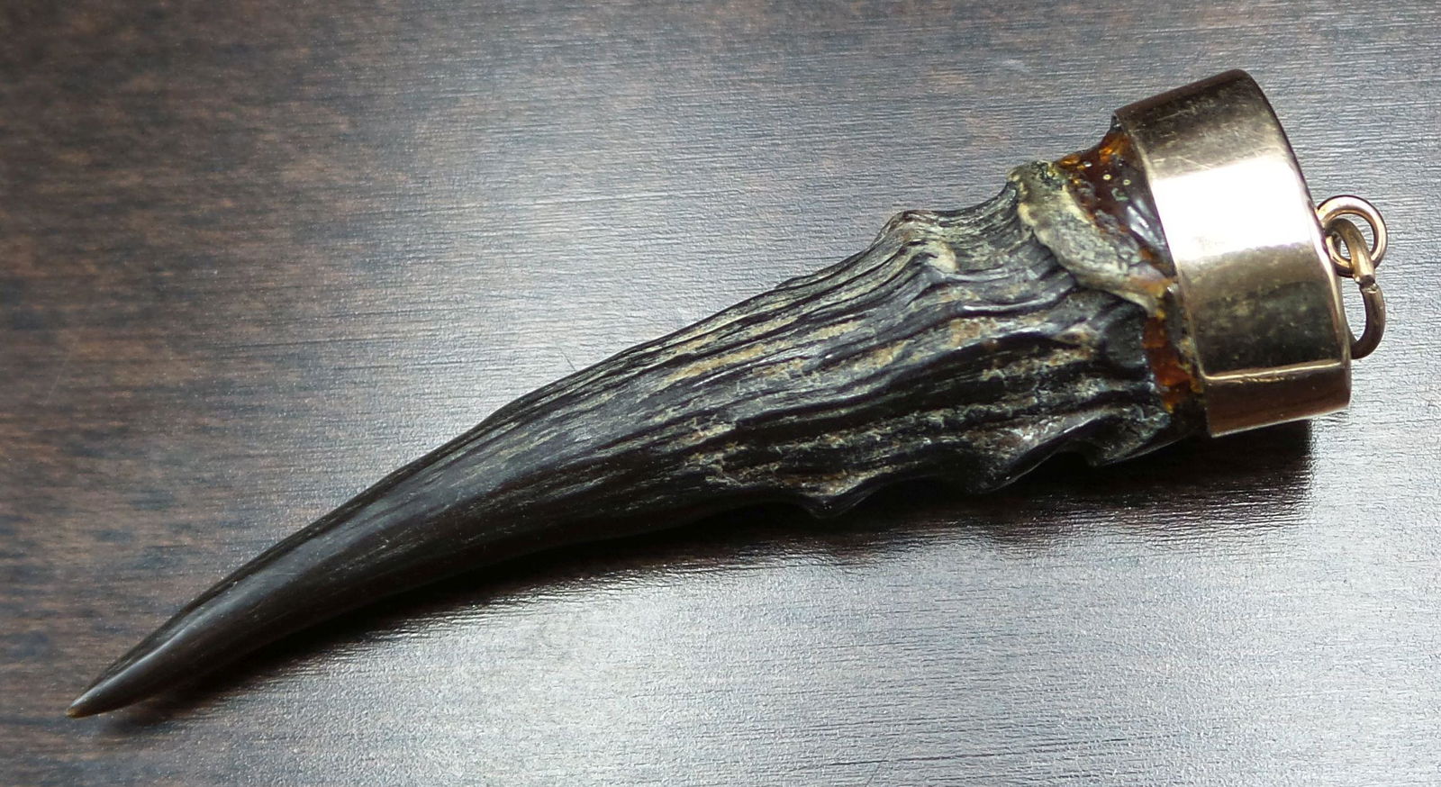 Antique 1900s European 9K Gold & Bird Claw Hunters Pendant Charm (1 of 3)