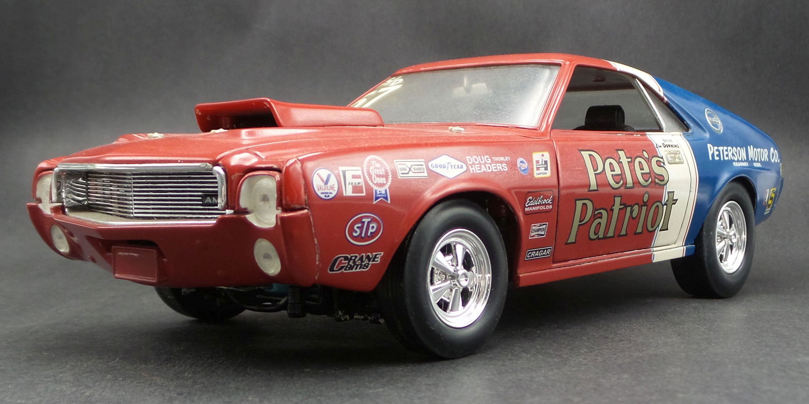 ERTL 1968/69 AMC AMX "Pete's Patriot" Ltd. Ed. Diecast Model Race Car 1:18 Scale (1 of 17)