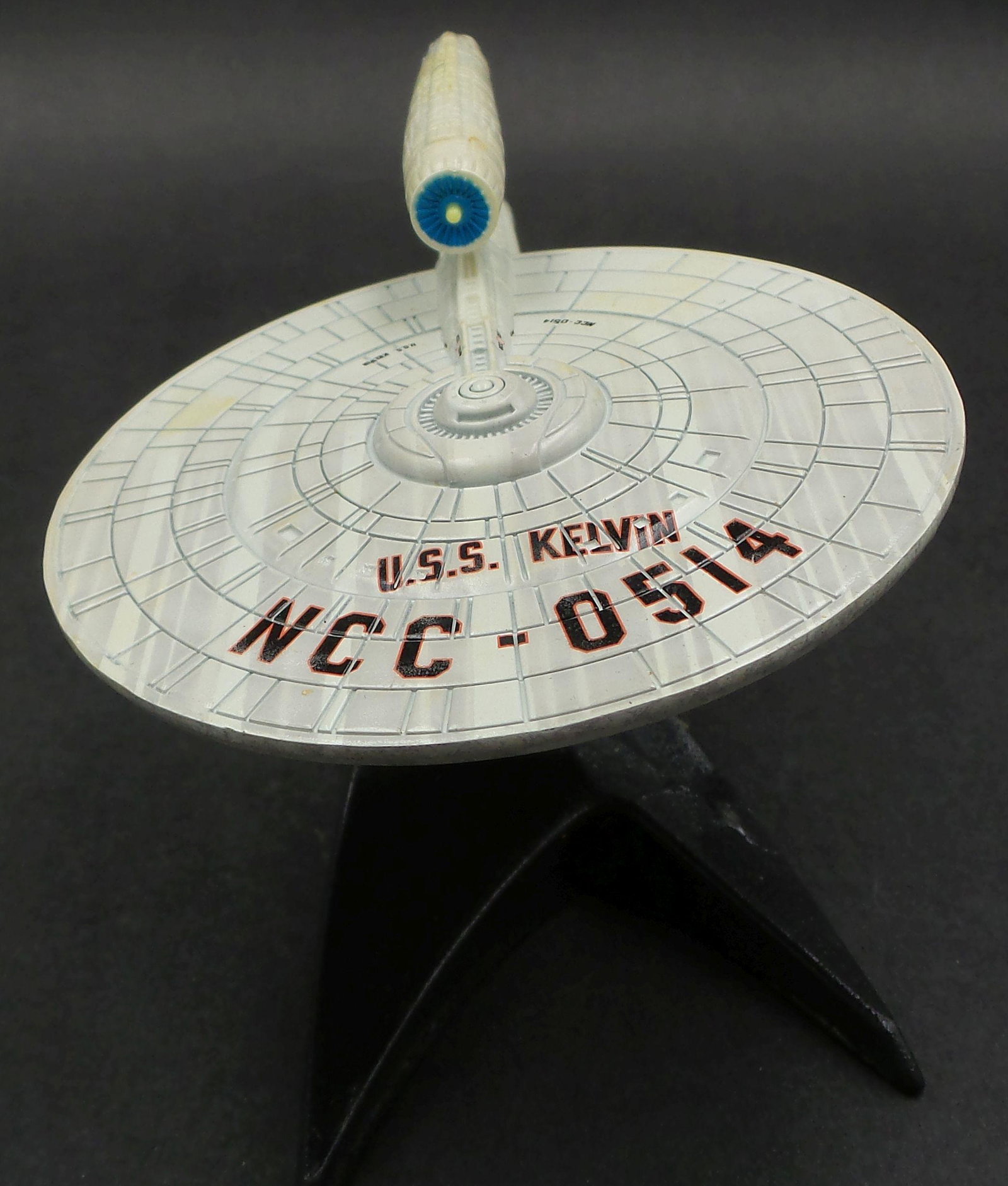 Vintage MATTEL HOT WHEELS Star Trek USS Kelvin Model on Stand: Issued in 2013, this was the first ever model of the USS Kelvin.