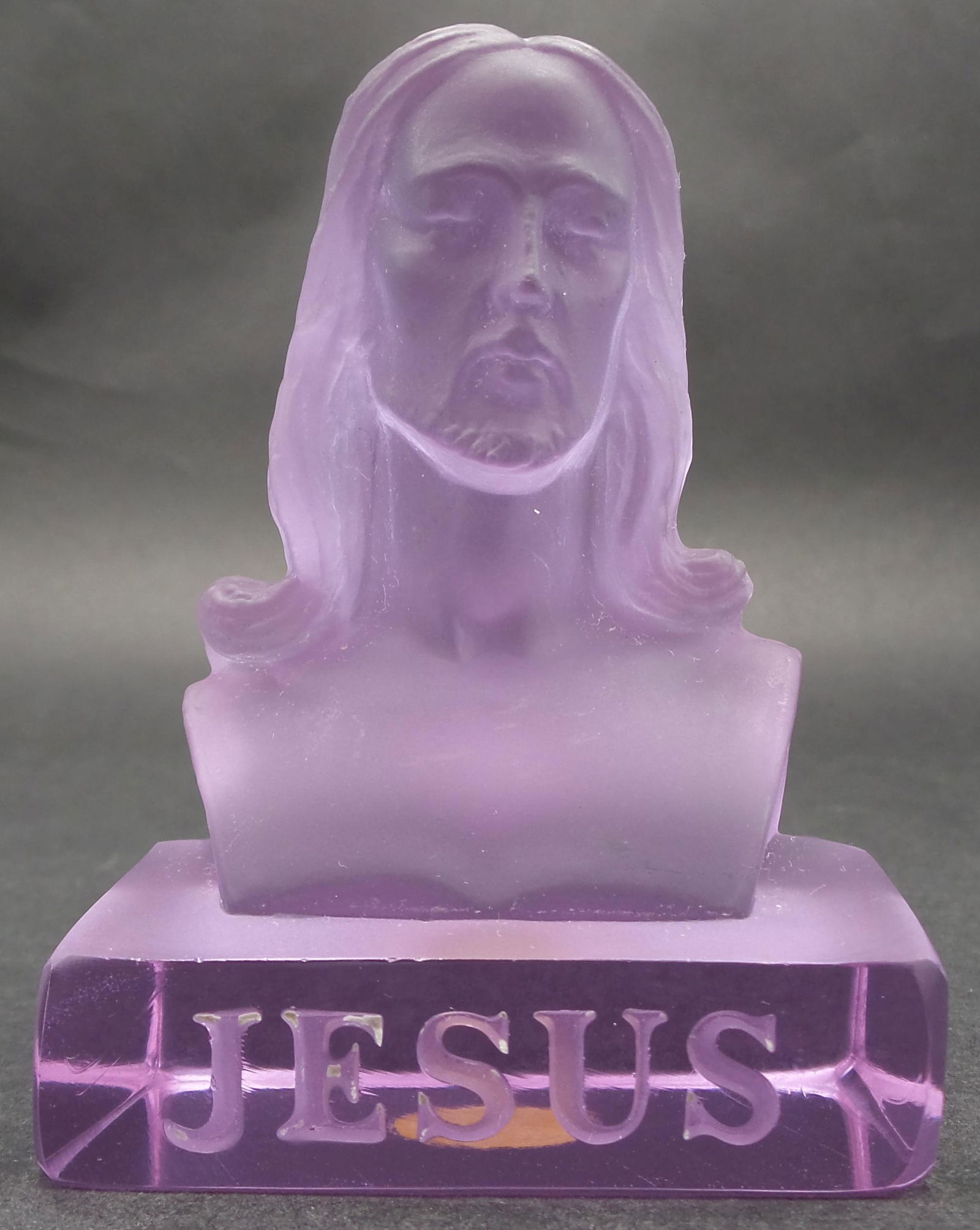 Vintage CESARE TOSO Murano Italy Pink Art Glass Jesus Bust (1 of 8)