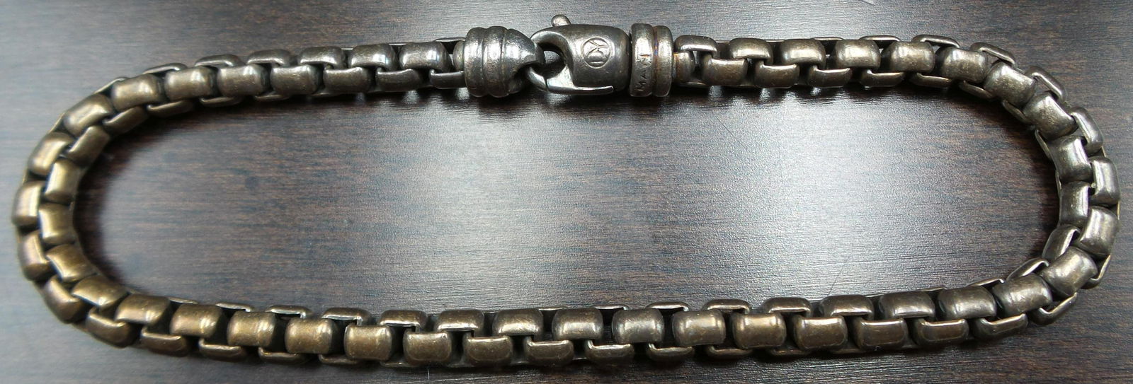 Vintage DAVID YURMAN Sterling Silver Box Chain Bracelet (1 of 6)