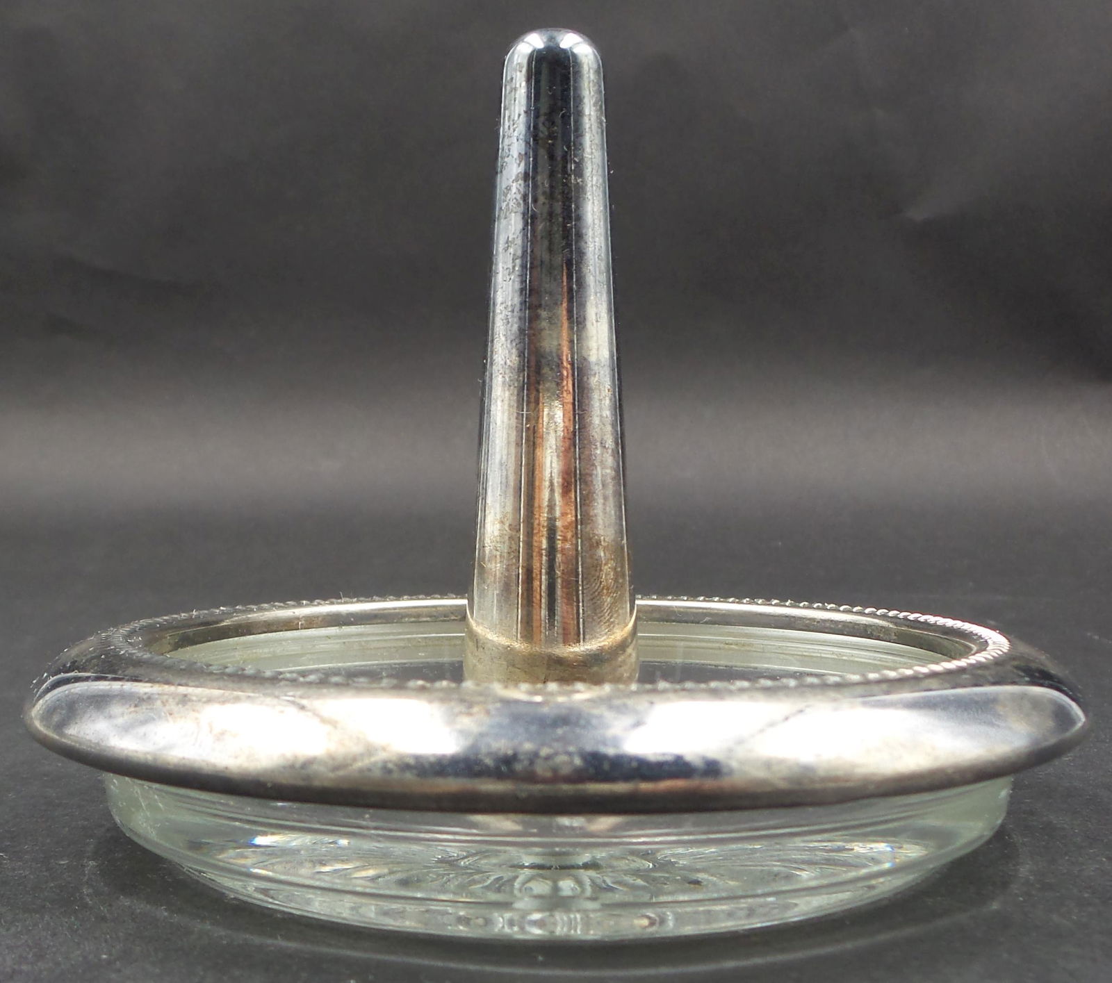 Vintage Mid-Century Italian Silverplate & Crystal Ring Dish (1 of 7)