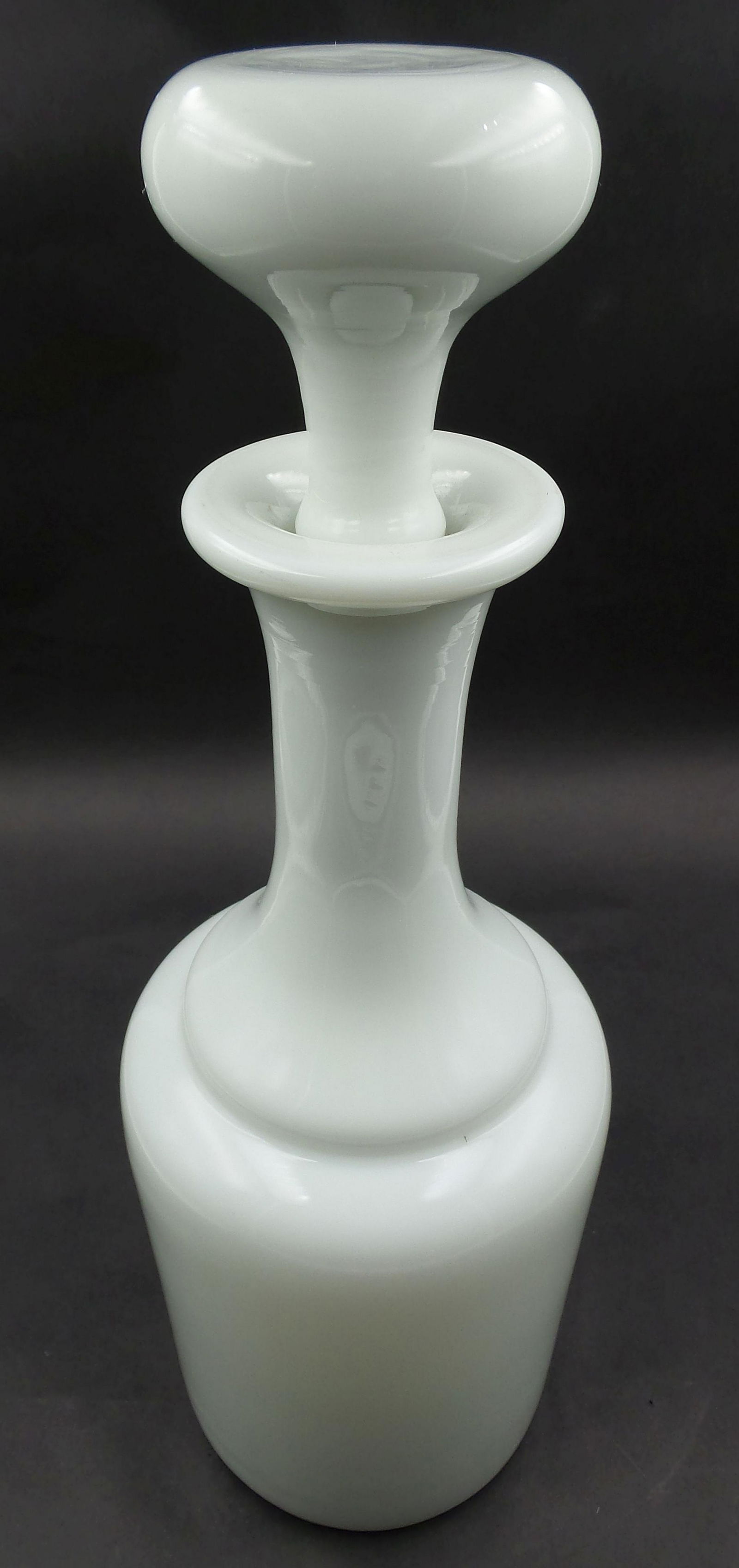 Vintage Mid-Century White Milk Glass Decanter Bottle (1 of 6)