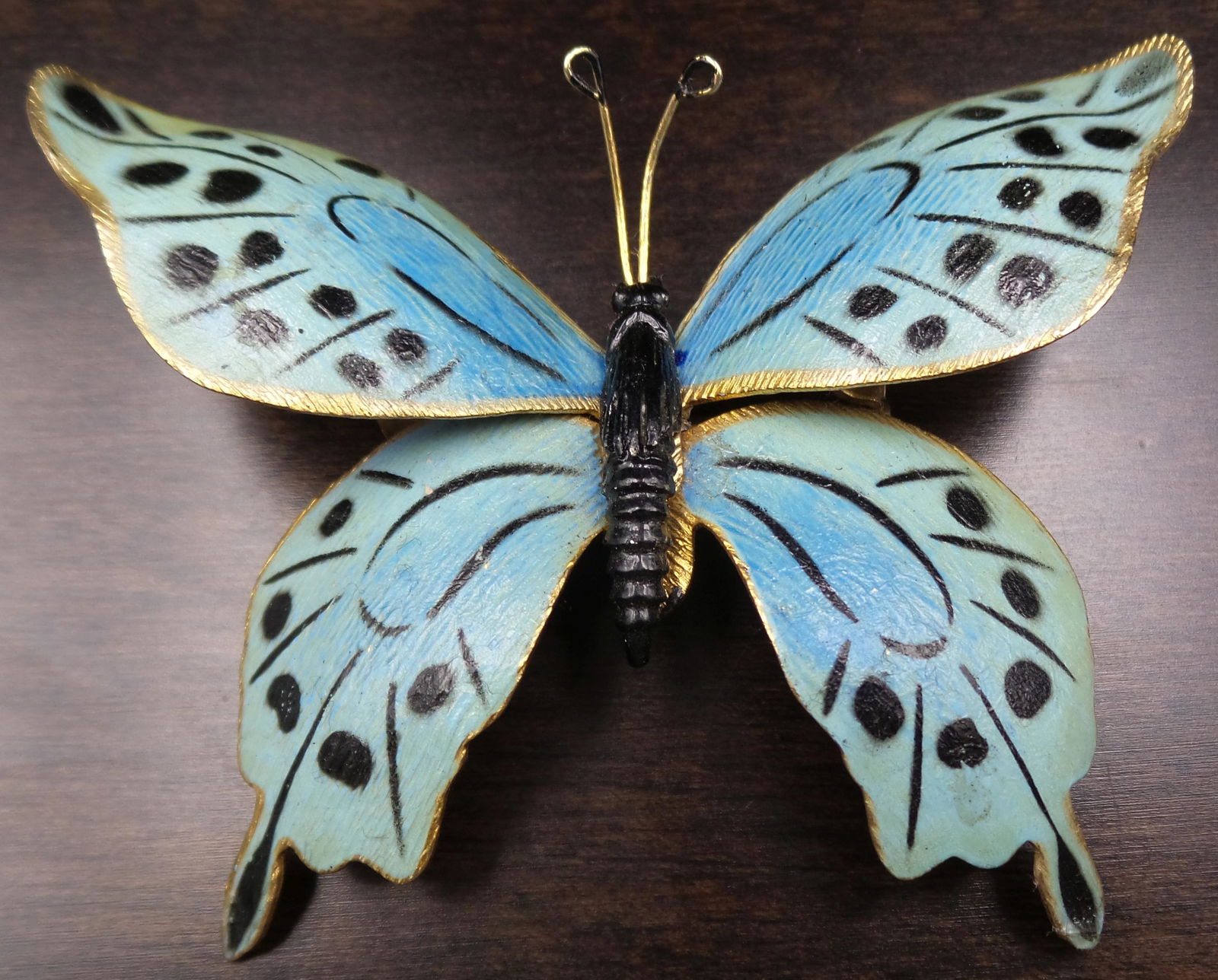 Large Vintage WEISS Enamel Costume Jewelry Butterfly Brooch (1 of 5)