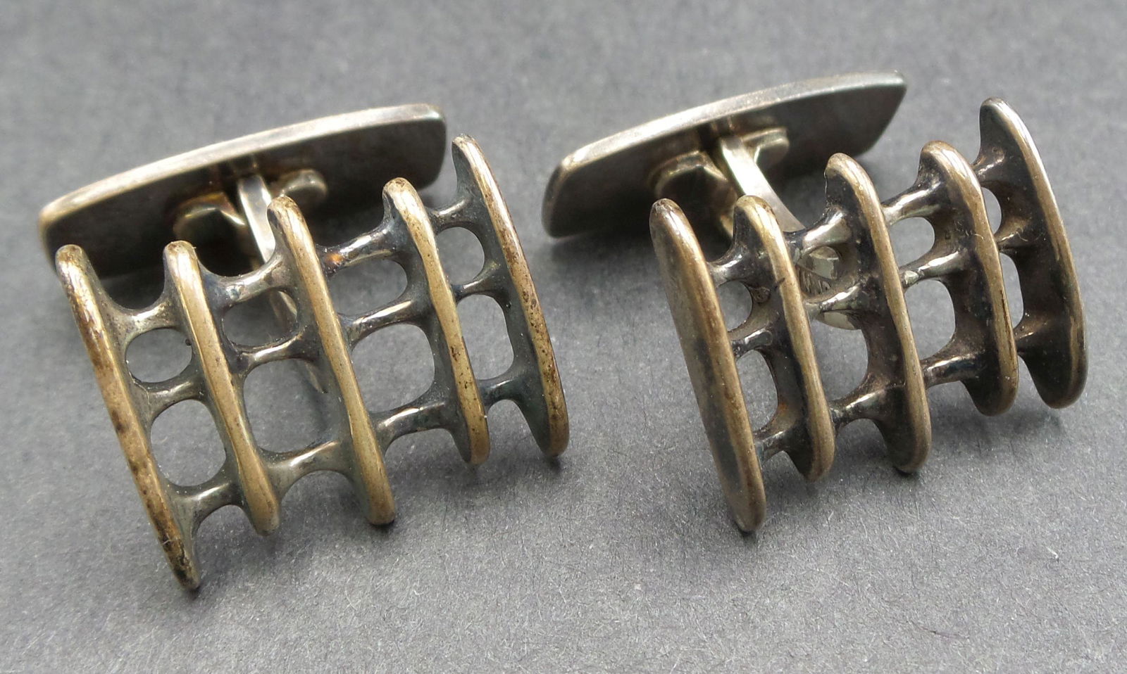 Vintage Mid-Century Modern DAVID ANDERSEN Norway Sterling Silver Cufflinks (1 of 5)