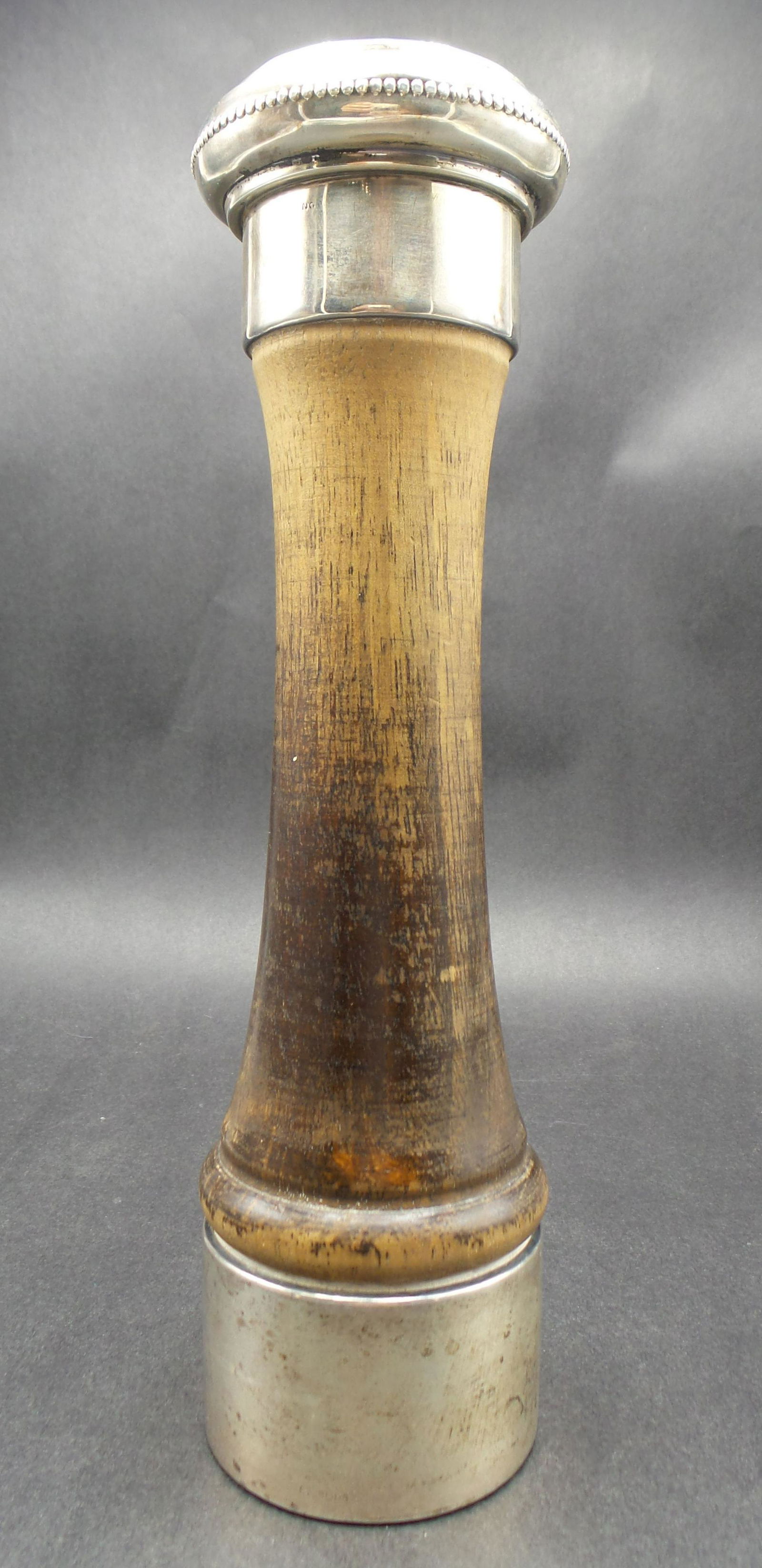 Vintage ca. 1930s Italian Restaurant Sterling Silver Pepper Mill: Measures approx. 8 1/2" high x 2 1/8" in diameter (bottom). Stamped "Sterling".