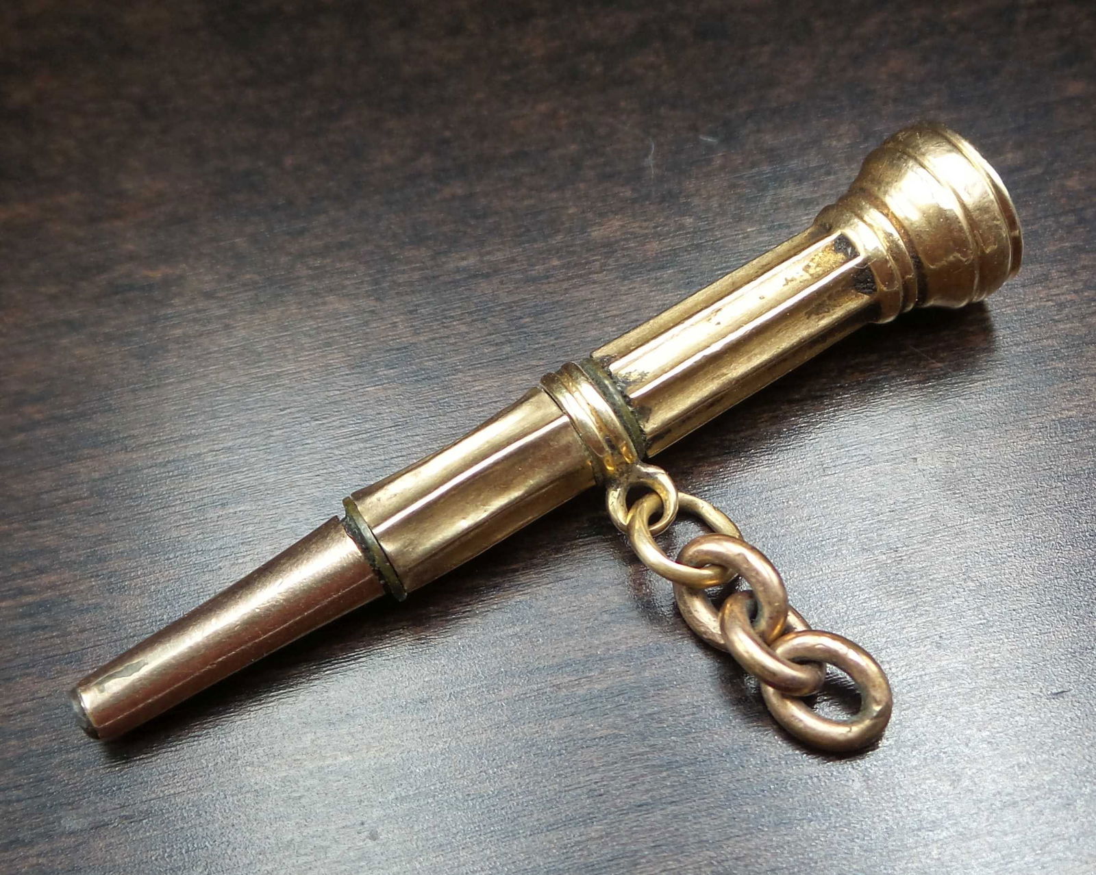 Ca. 1900 Gold Plated Pocket Watch Winding Key (1 of 4)