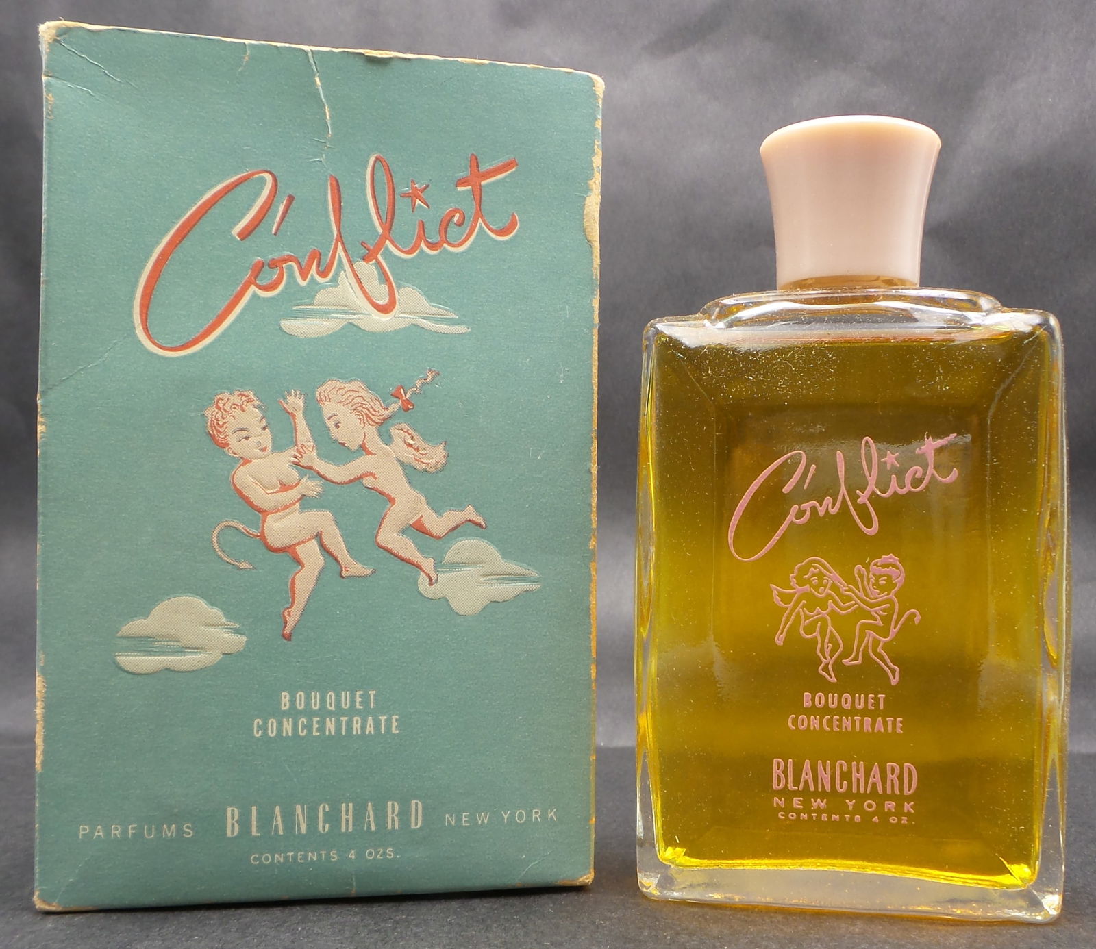 Vintage BLANCHART "Conflict" Perfume Bottle /w Original Box and Contents (1 of 4)