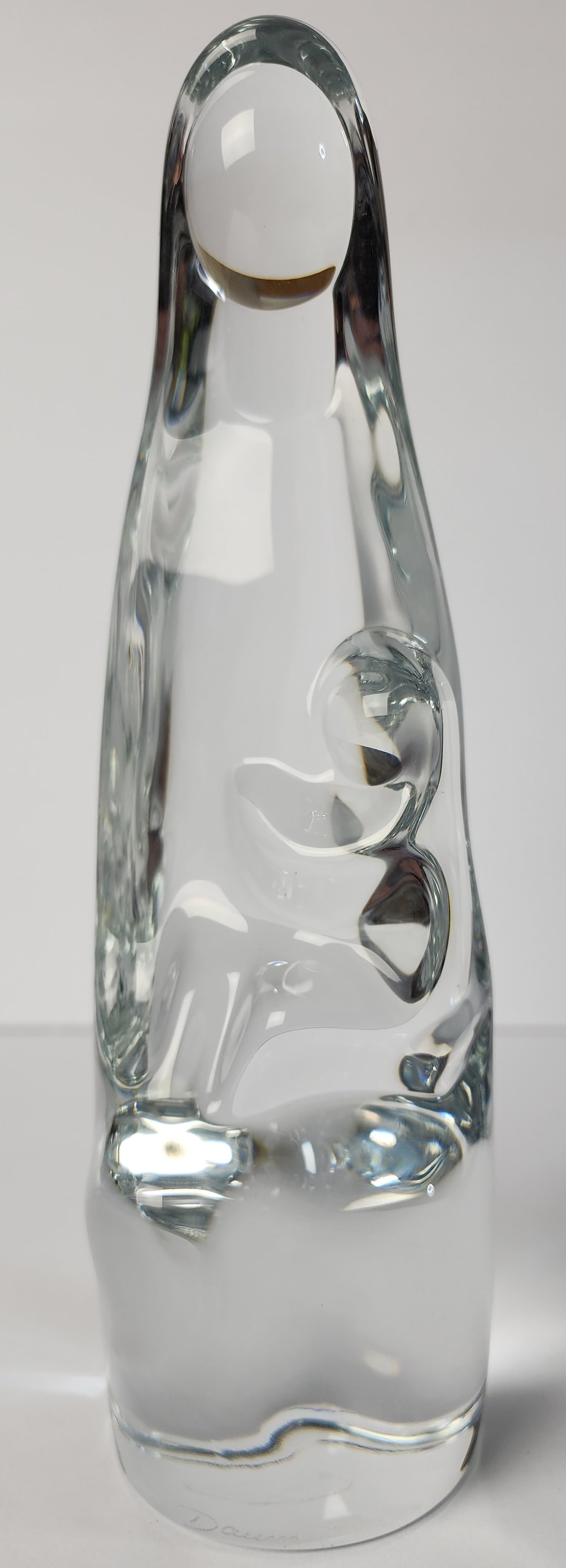 Vintage DAUM France Madonna / Mary with Child Crystal Figurine (1 of 9)