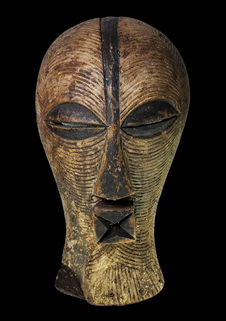 Large Antique African Hand Carved Wood Mask (1 of 5)