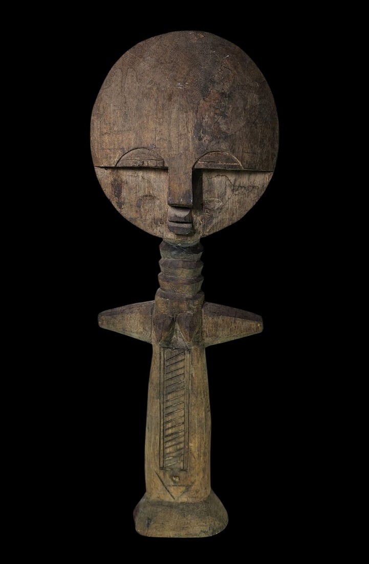 Unusual Antique African Hand Carved Wood Antropomorphic Sculpture (1 of 10)