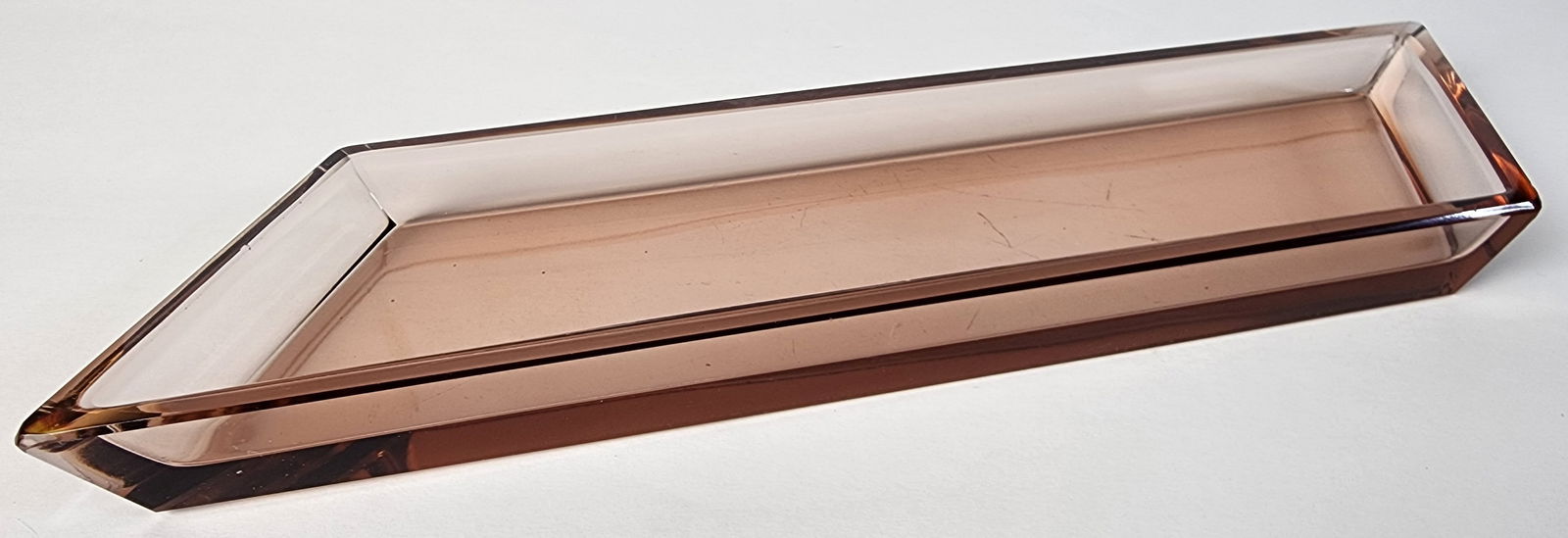 Vintage 1930s European Maroon Depression Glass Tray (1 of 8)