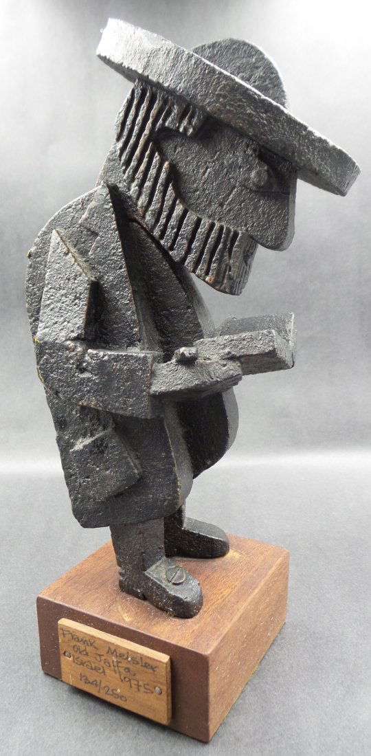 FRANK MEISLER (Israel, 1925-2018) Ltd. Ed. Metal "Praying Jew" Sculpture, ca. 1975 (1 of 8)