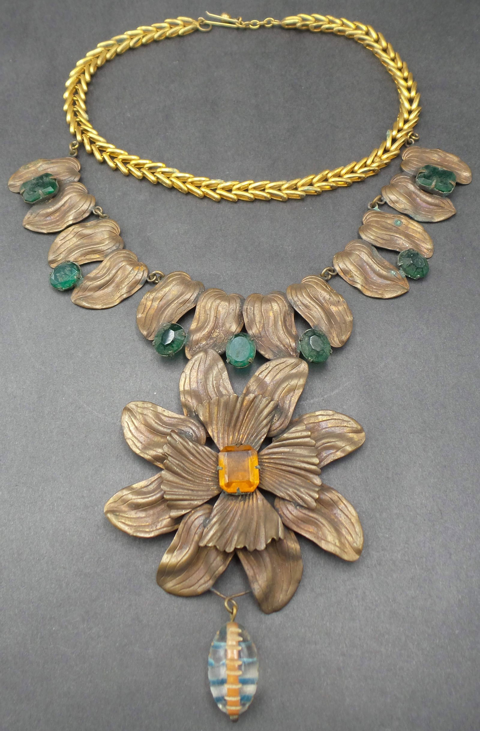 Rare 1930/60s AIDA at La Scala Italy Opera Costume Jewelry Necklace attrib. A. CORBELLA (1 of 13)
