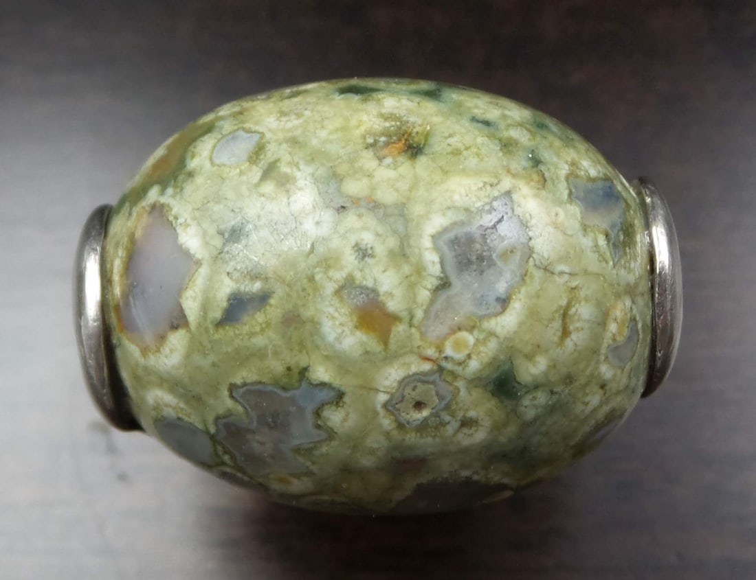 Large Vintage Italian Sterling Silver & Semi-Precious Gemstone Designer Ring - Signed (1 of 6)