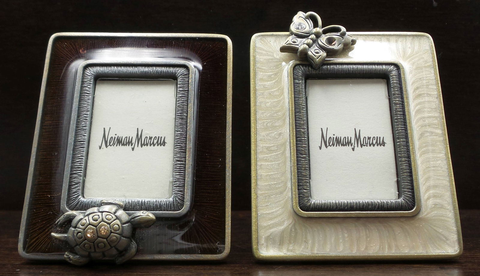 Pair of Vintage JAY STRONGWATER Miniature Enamel Picture Frames (1 of 4)