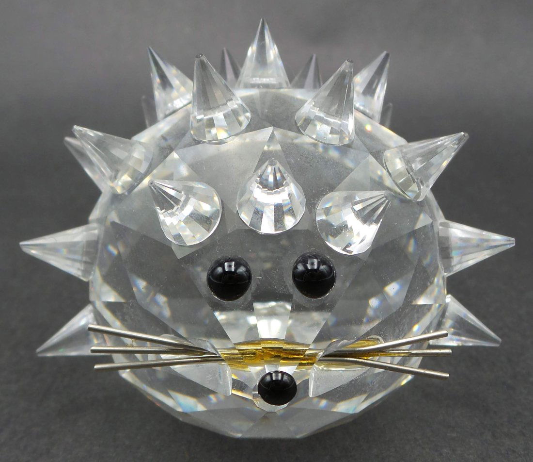 Vintage Pre-1989 Discontinued SWAROVSKI Silver Crystal Hedgehog Figurine (1 of 8)