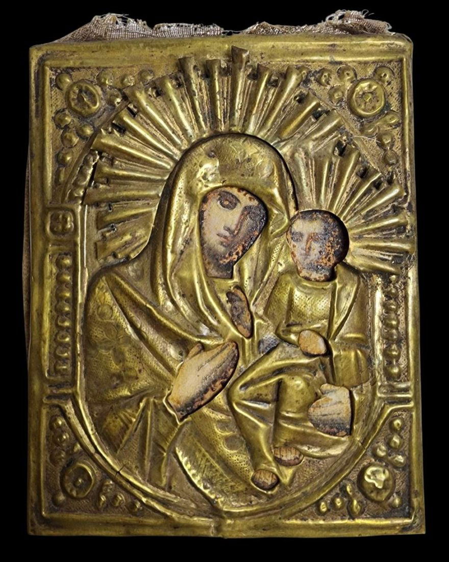 Original Antique Russian Orthodox Icon of the Mother of God "Kazanskaya" (1 of 5)