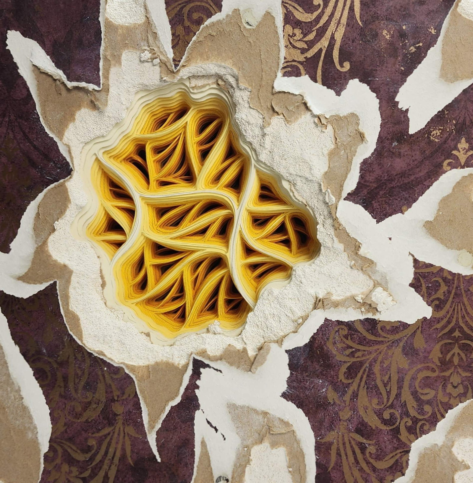 Unusual Contemporary CHARLES CLARY Handcut Paper 3-D Wall Art (1 of 5)